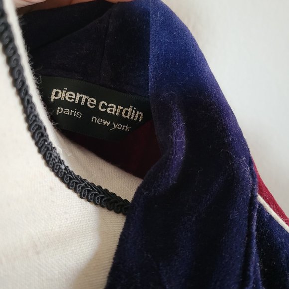 Vintage Robe Velvet Maroon Red Pierre Cardin Retro Bachelor Hugh Hefner One Size - Picture 6 of 7